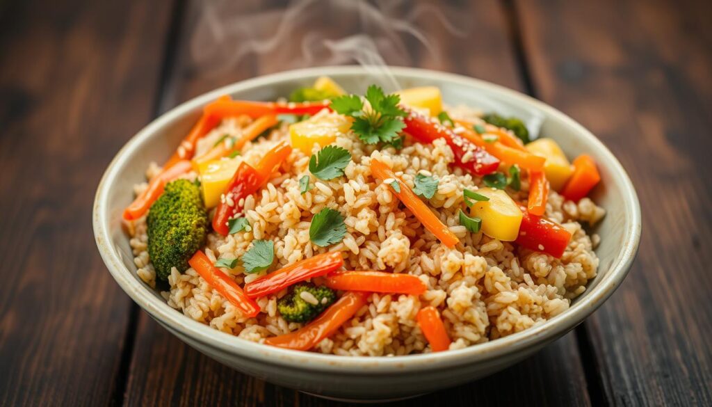 brown rice veggie stir-fry