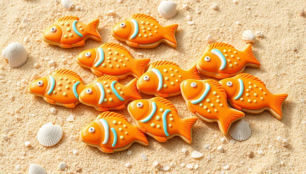 orange fish cookies