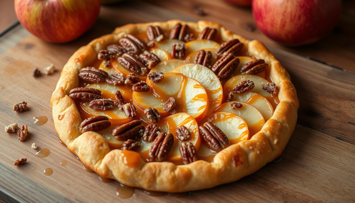 recipe for apple and pecan danish pastry tart