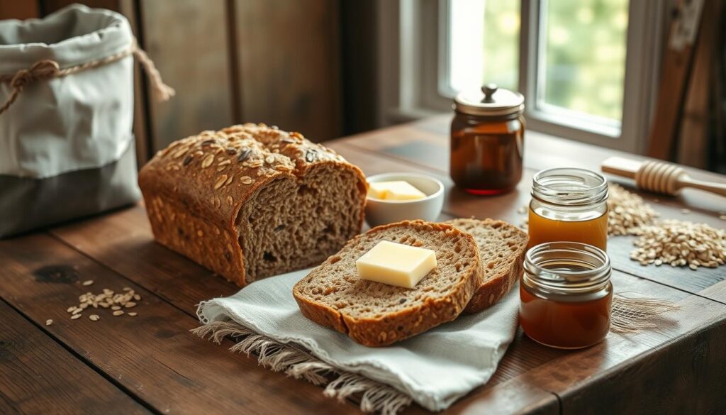 serving and storage of oat molasses bread